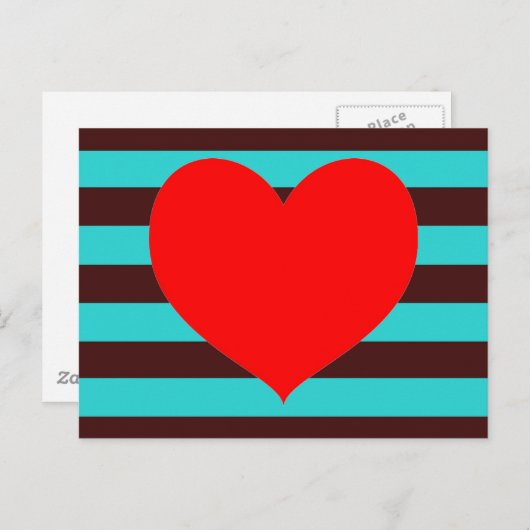 Carte Postale Brown et Aqua (Devant / Derrière)