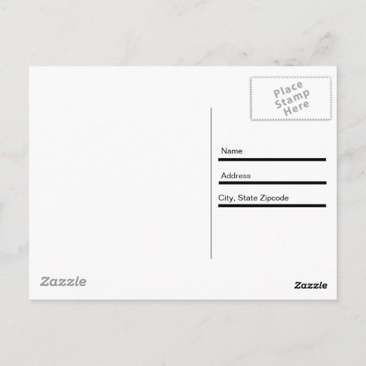 Carte Postale Brown et Aqua (Dos)