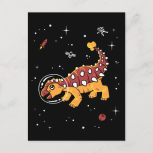Carte Postale Brown Et Tan Ankylosaurus Dinos Dans L'Espace