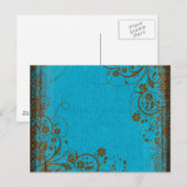 Carte Postale Brown Et Turquoise (Devant / Derrière)