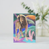 CARTE POSTALE Brown HORSE (Debout devant)