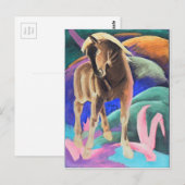 CARTE POSTALE Brown HORSE (Devant / Derrière)