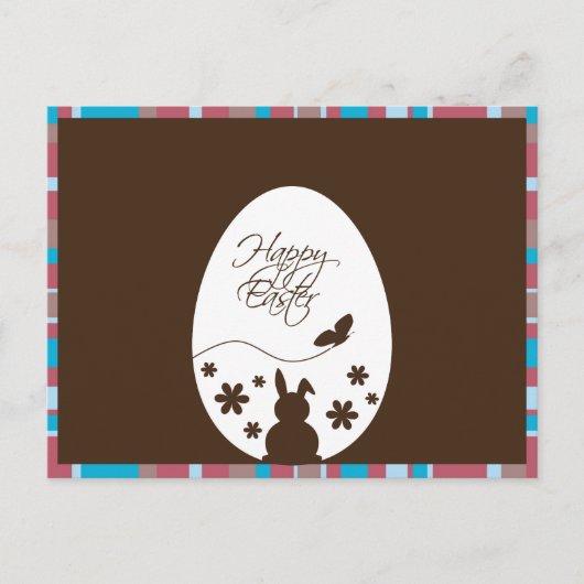 Carte postale Brown moderne Happy Easter Egg (Devant)