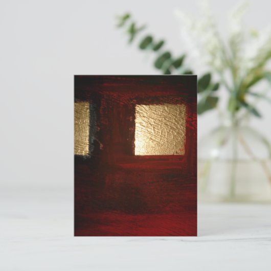 Carte Postale Brown Red Gold Abstrait (Debout devant)