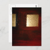 Carte Postale Brown Red Gold Abstrait (Devant / Derrière)