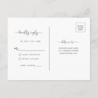 Carte postale Brown RSVP Rustique simple Kraft