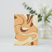 Carte Postale Brown tortille de café (Debout devant)