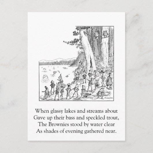 Carte Postale Brownies Au bord du lac (Devant)