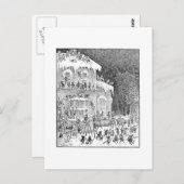 Carte Postale Brownies Maison de décoration pour l'hiver (Devant / Derrière)