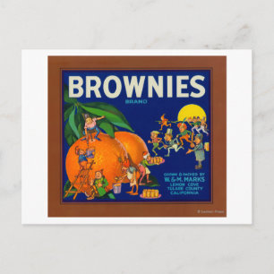 Carte Postale Brownies Marque Citrus Étiquette