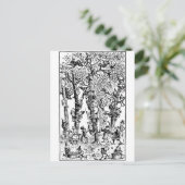 Carte Postale Brownies ramassant des pommes dans un verger (Debout devant)