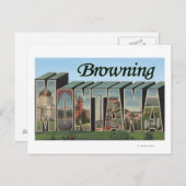 Carte Postale Browning, Montana - Scènes de grandes lettres (Devant / Derrière)