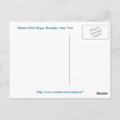 Carte Postale Brownstone Brooklyn, NY (Dos)