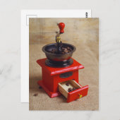Carte Postale Broyeur à café vintage (Devant / Derrière)