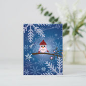 Carte Postale Brr... Chouette rose, (Debout devant)