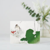 Carte Postale Bruant d'arbre eurasien, Watanabe Seitei (Debout devant)