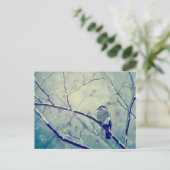 Carte Postale Bruant sur la branche enneigée (Debout devant)