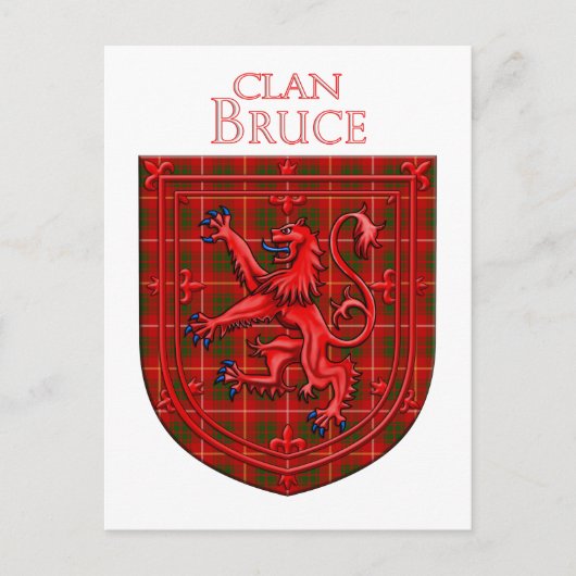 Carte Postale Bruce Tartan Scottish Plaid Lion Rampant (Devant)