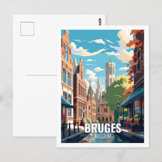 Carte Postale Bruges Belgique Lieux de Voyage Célèbres