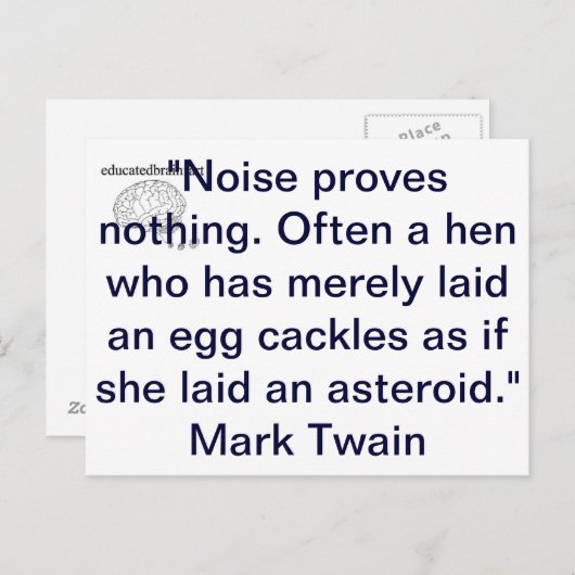 Carte Postale Bruit (Devant / Derrière)