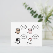 Carte Postale Bruits animaux (Debout devant)