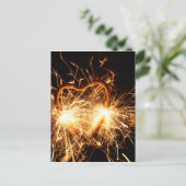 Carte Postale Brûlant sous forme de coeur (Debout devant)