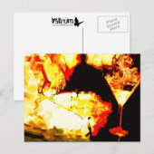 Carte Postale brûlé. (Devant / Derrière)