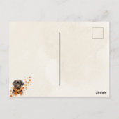 Carte Postale Brûlé Orange Autumn laisse Black Lab Automne Mood (Dos)