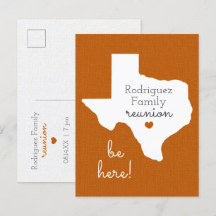 Carte Postale Brûlé Orange État du Texas Réunion familiale