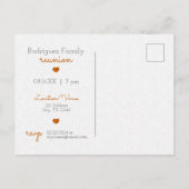 Carte Postale Brûlé Orange État du Texas Réunion familiale (Dos)