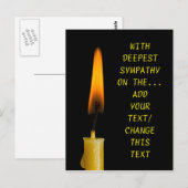 Carte Postale Brûler La Bougie Et Votre Texte (Devant / Derrière)