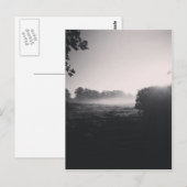 Carte Postale Brume matinale et soleil bas sur le terrain quand  (Devant / Derrière)