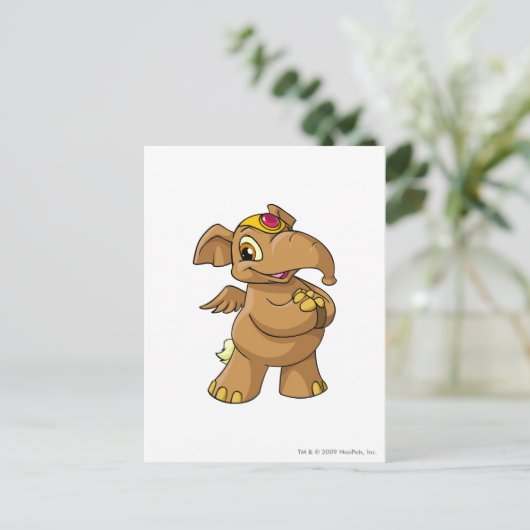 Carte Postale Brun d'Elephante (Debout devant)