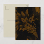 Carte Postale Brun et noir en fleurs (Devant / Derrière)