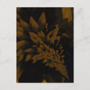 Carte Postale Brun et noir en fleurs