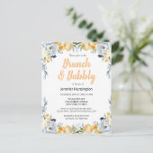 Carte Postale Brunch & Bubbly Réception de Mariage Floral Boho (Debout devant)