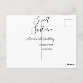 Carte Postale Brunch d'anniversaire pour les seize ans 16ème ann (Dos)