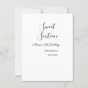 Carte Postale Brunch d'anniversaire pour un sweet sixteen 16 ans