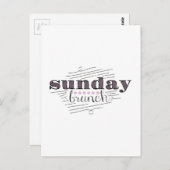Carte Postale Brunch du dimanche (Devant / Derrière)