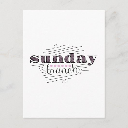 Carte Postale Brunch du dimanche (Devant)