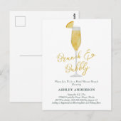 Carte Postale Brunch et Bubbly Cocktail Mimosa Enterrement de Vi (Devant / Derrière)