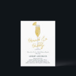 Carte Postale Brunch et Bubbly Mimosa Cocktail Baby Shower<br><div class="desc">Cette invitation de baby shower présente une peinture aquarelle d'un verre de mimosa. Personnalisez avec vos informations et modifiez la formulation pour convenir à votre événement.</div>