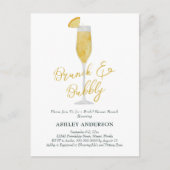 Carte Postale Brunch et Bubbly Mimosa Cocktail Baby Shower (Devant)