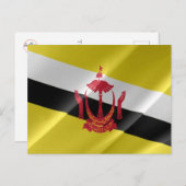 Carte Postale Brunei - Drapeau - (Devant / Derrière)
