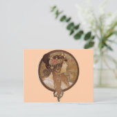 Carte Postale Brunette par Alphonse Mucha (Debout devant)