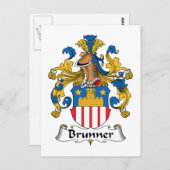 Carte Postale Brunner Family Crest (Devant / Derrière)