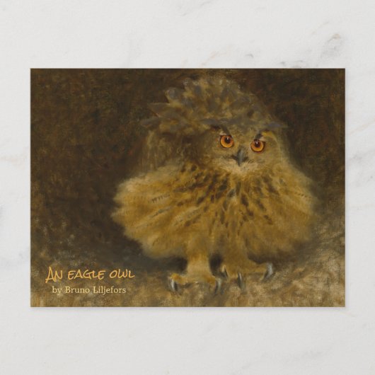 Carte Postale Bruno Liljefors Hibou d'aigle CC0710 Faune (Devant)