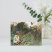 Carte Postale Bruno Liljefors - Hunter et Mallards (Debout devant)