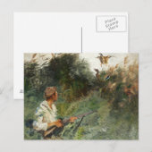 Carte Postale Bruno Liljefors - Hunter et Mallards (Devant / Derrière)