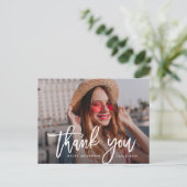 Carte Postale brush rustique lettering graduation merci (Debout devant)